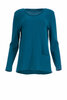 Naturalmente Kleidung Pullover einfarbig mit Tasche 9003 petrol