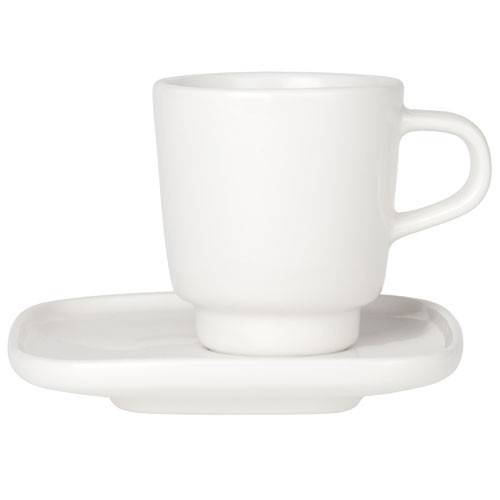 Marimekko dinnerware Oiva espresso cup and saucer white/black 065320-100 -  De Blaker exclusief